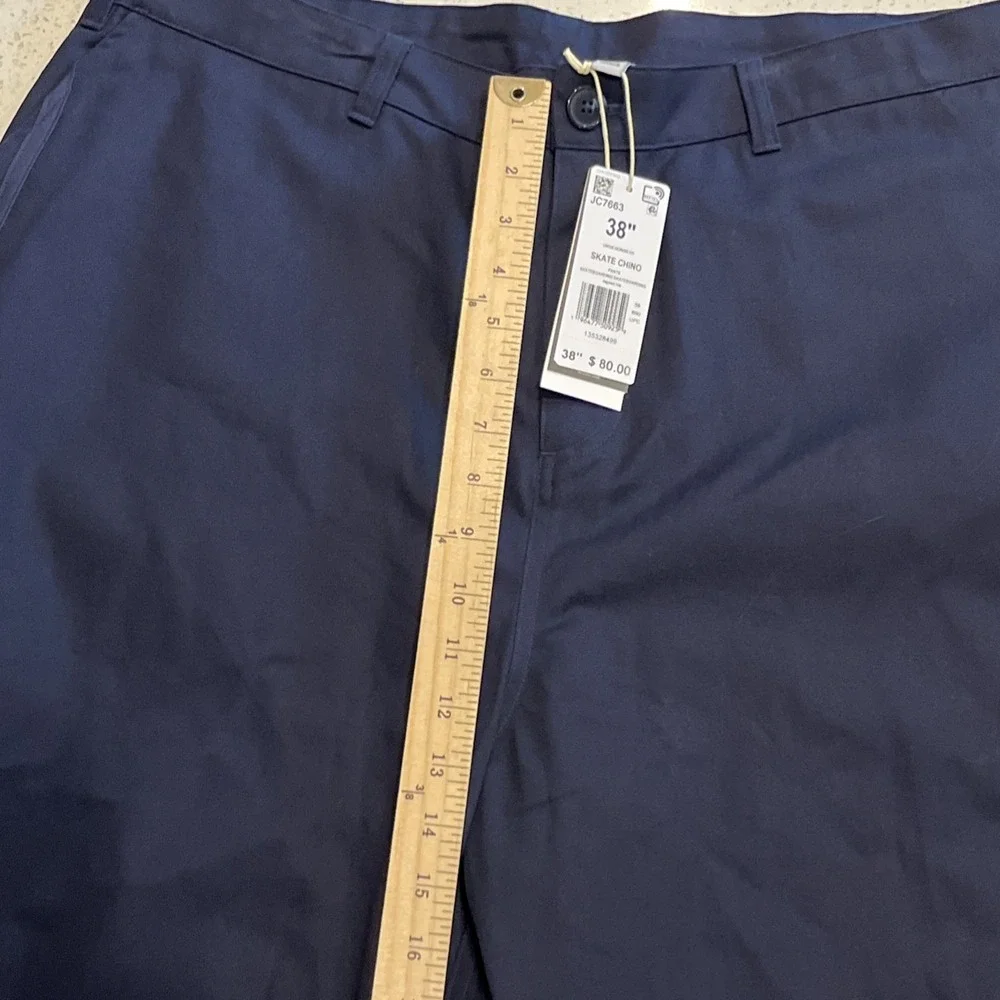 $80 Mens SIze 38 Adidas Originals Straight Leg Skate Chino Pants Blue NWT